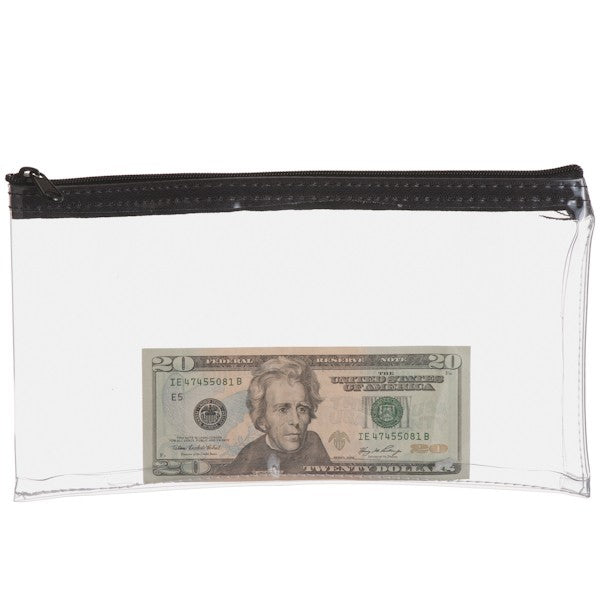 Clear Vinyl Zipper Bag 11 x 6 in.