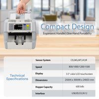 Moricash M-40 Single Pocket Banknote Counter
