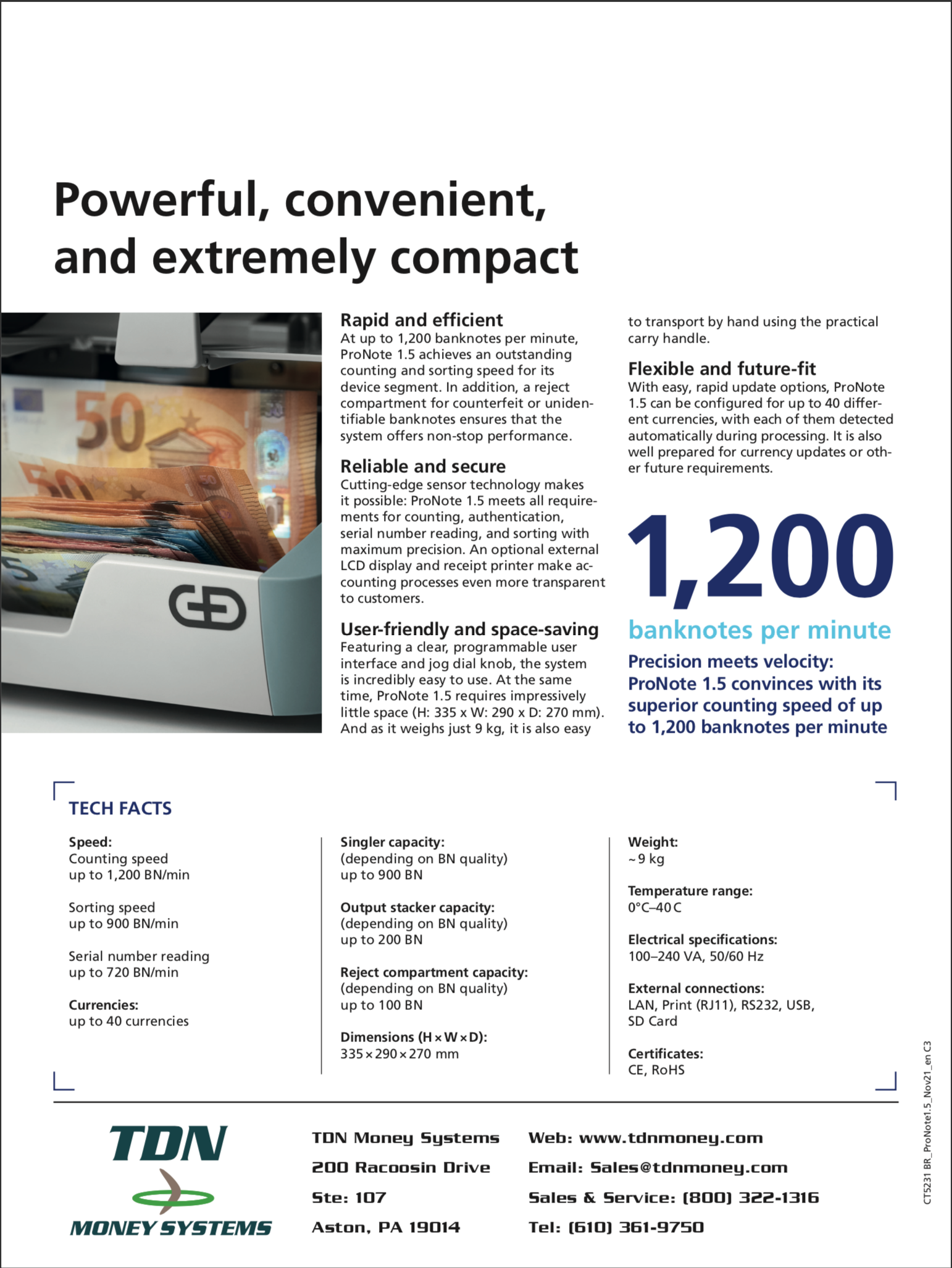 G&D ProNote 1.5 Single Pocket with Reject Pocket – TDN Money