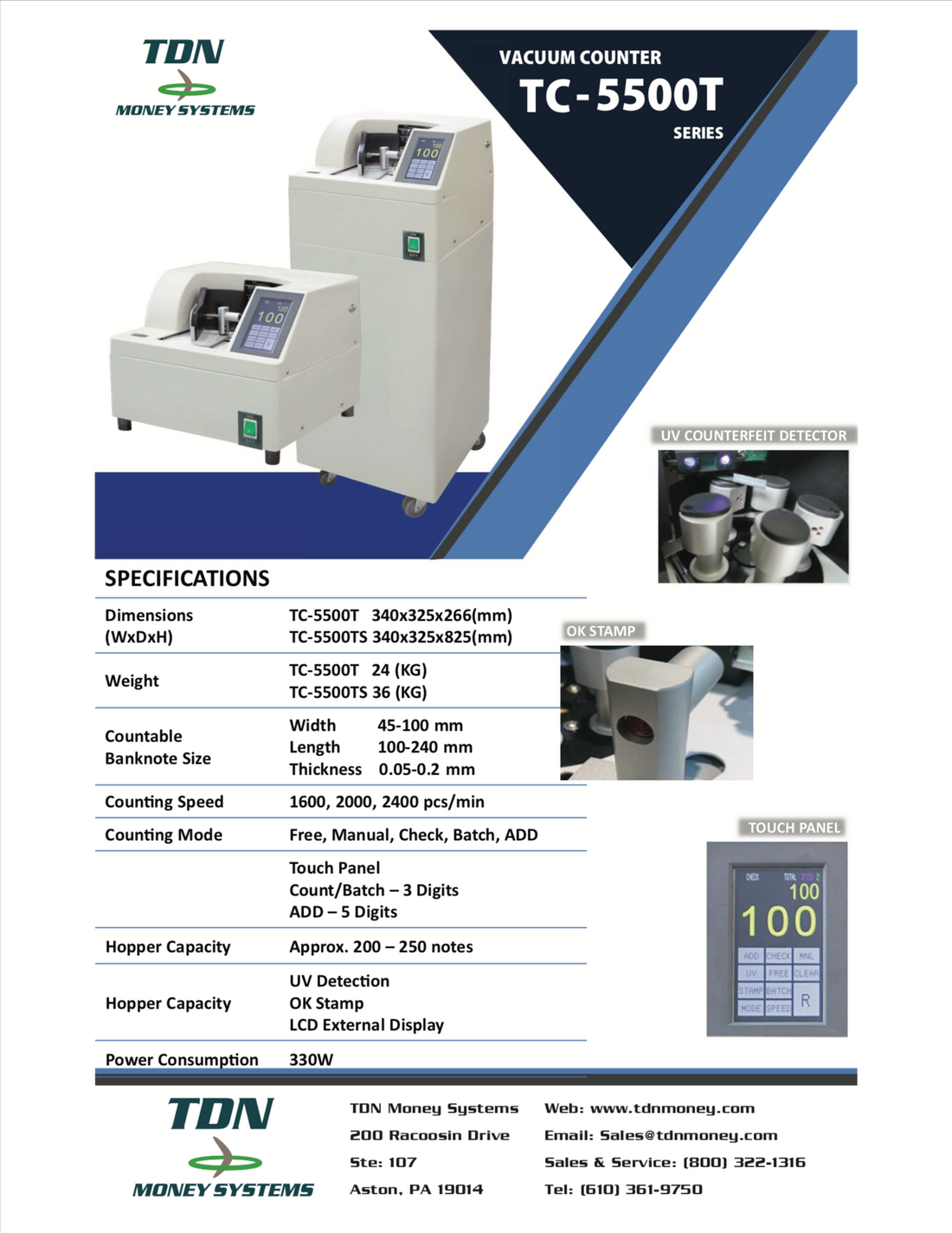 Vacuum Counter TC-5500T Series