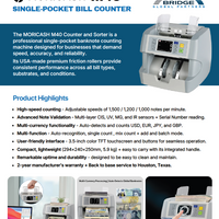 Moricash M-40 Single Pocket Banknote Counter