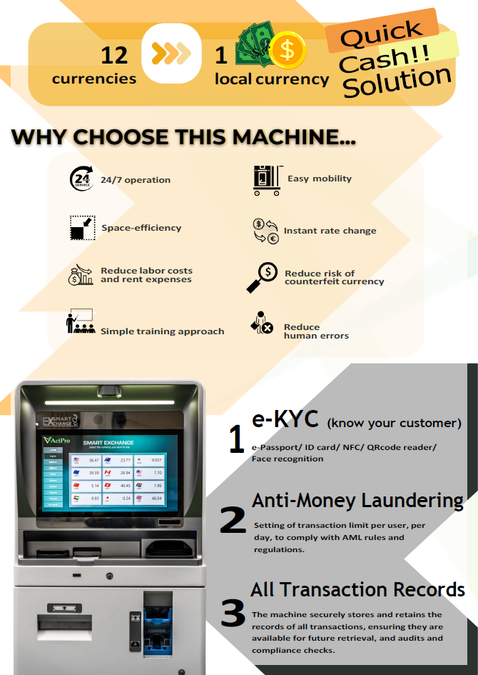 Smart Exchange AGS-OCE Currency Exchange Kiosk